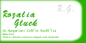 rozalia gluck business card